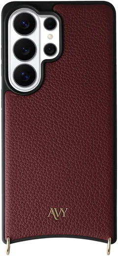 AVY Samsung Galaxy S26 Ultra - Statement Kit - Burgundy - Long Leather afbeelding 15