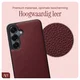 AVY Samsung Galaxy S25 / S24 - Statement Kit - Burgundy - Long Leather afbeelding 5