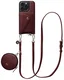 AVY Apple iPhone 14 Pro Max - Statement Kit - Burgundy - Long Leather afbeelding 1