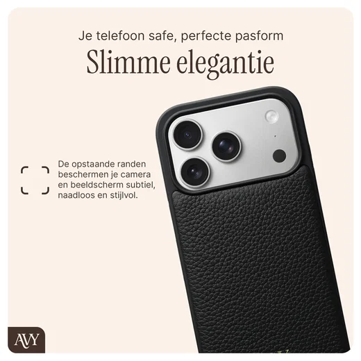 AVY Apple iPhone 17 Pro - Statement Kit - Zwart - Leather Set afbeelding 6