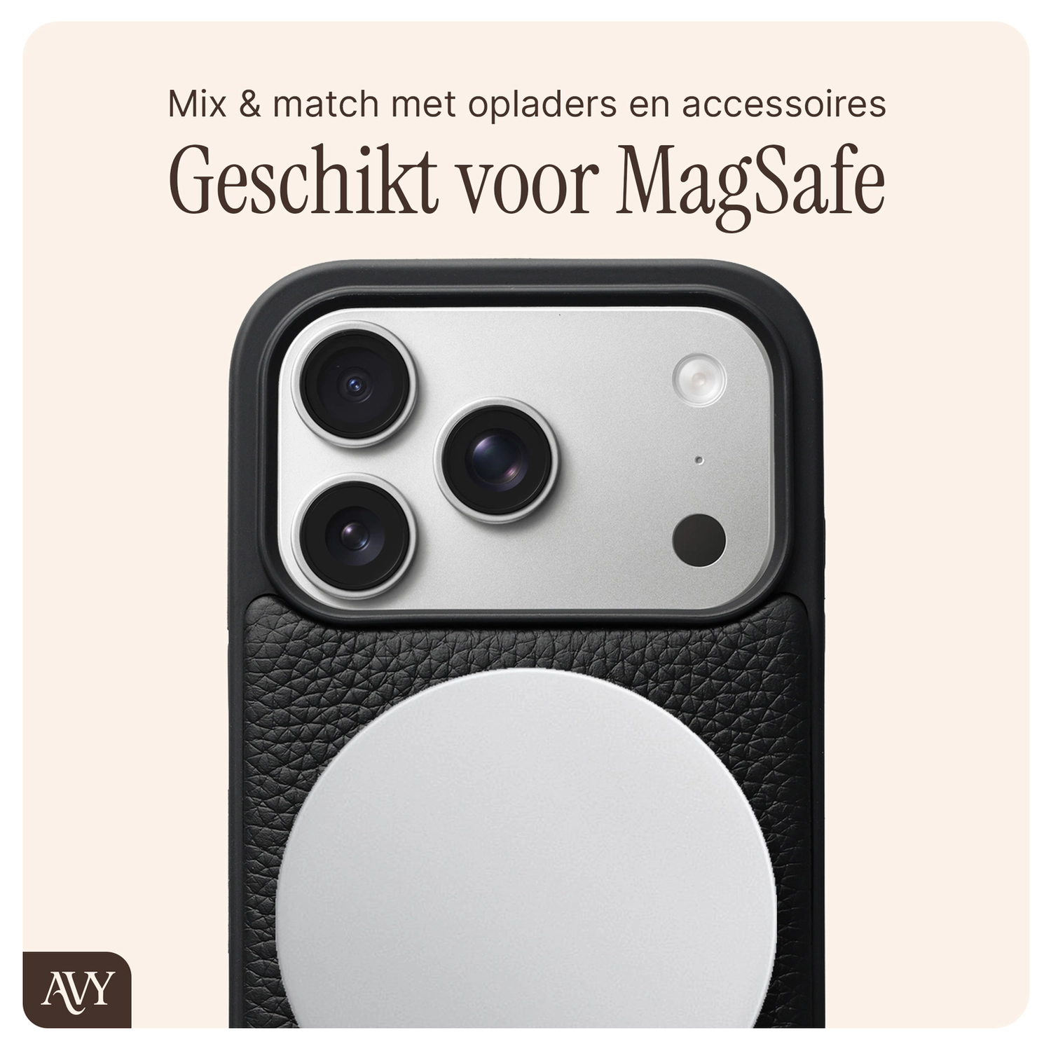 AVY Apple iPhone 17 Pro - Statement Kit - Zwart - Leather Set afbeelding 7