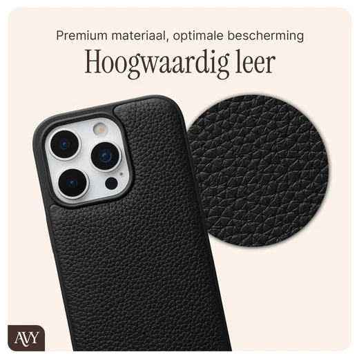 AVY Apple iPhone 16 Pro - Statement Kit - Zwart - Leather Set afbeelding 5