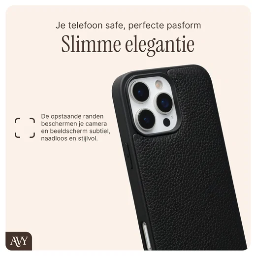 AVY Apple iPhone 16 Pro - Statement Kit - Zwart - Leather Set afbeelding 6