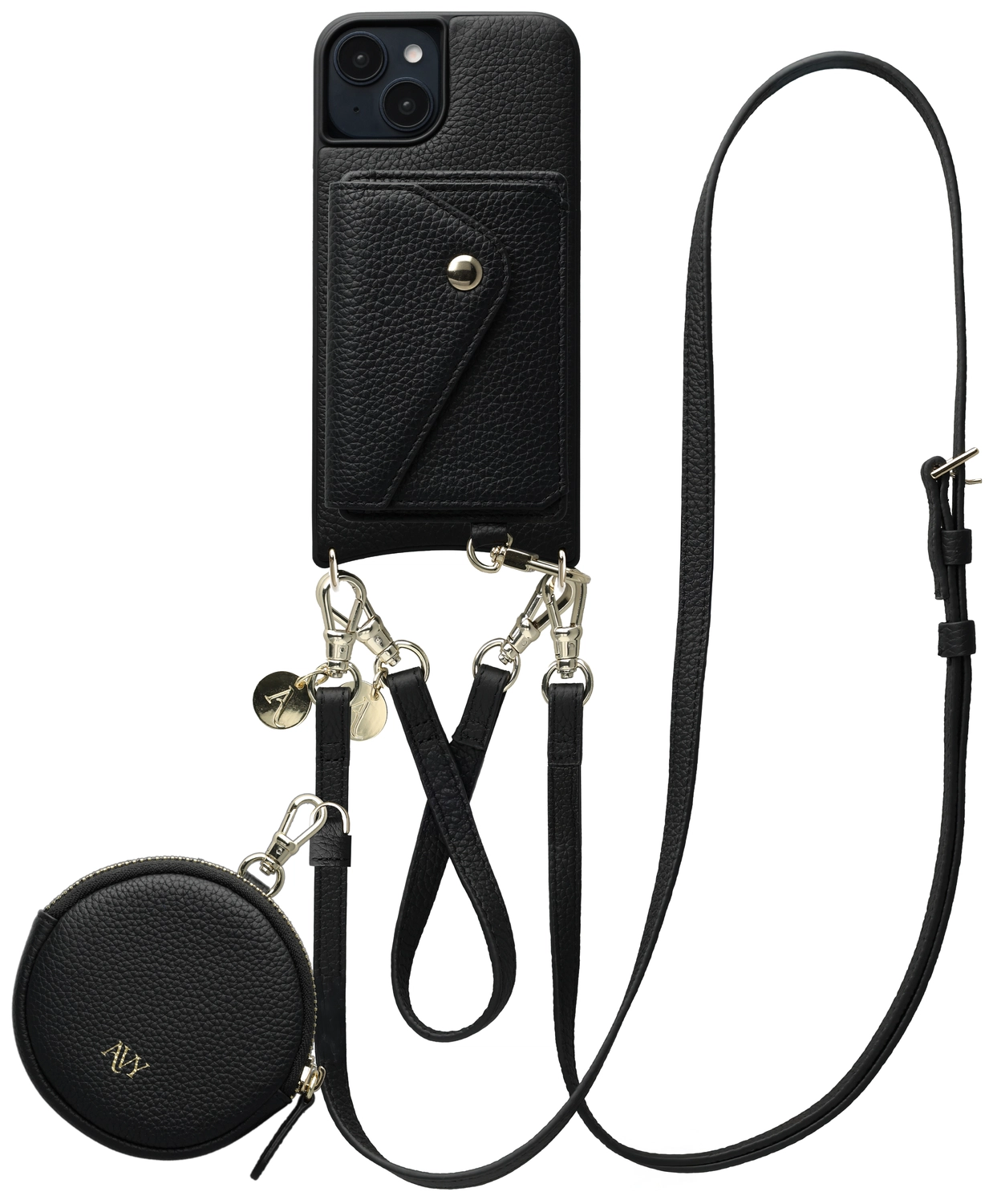 AVY Apple iPhone 15 - Statement Kit - Zwart - Leather Set afbeelding 1