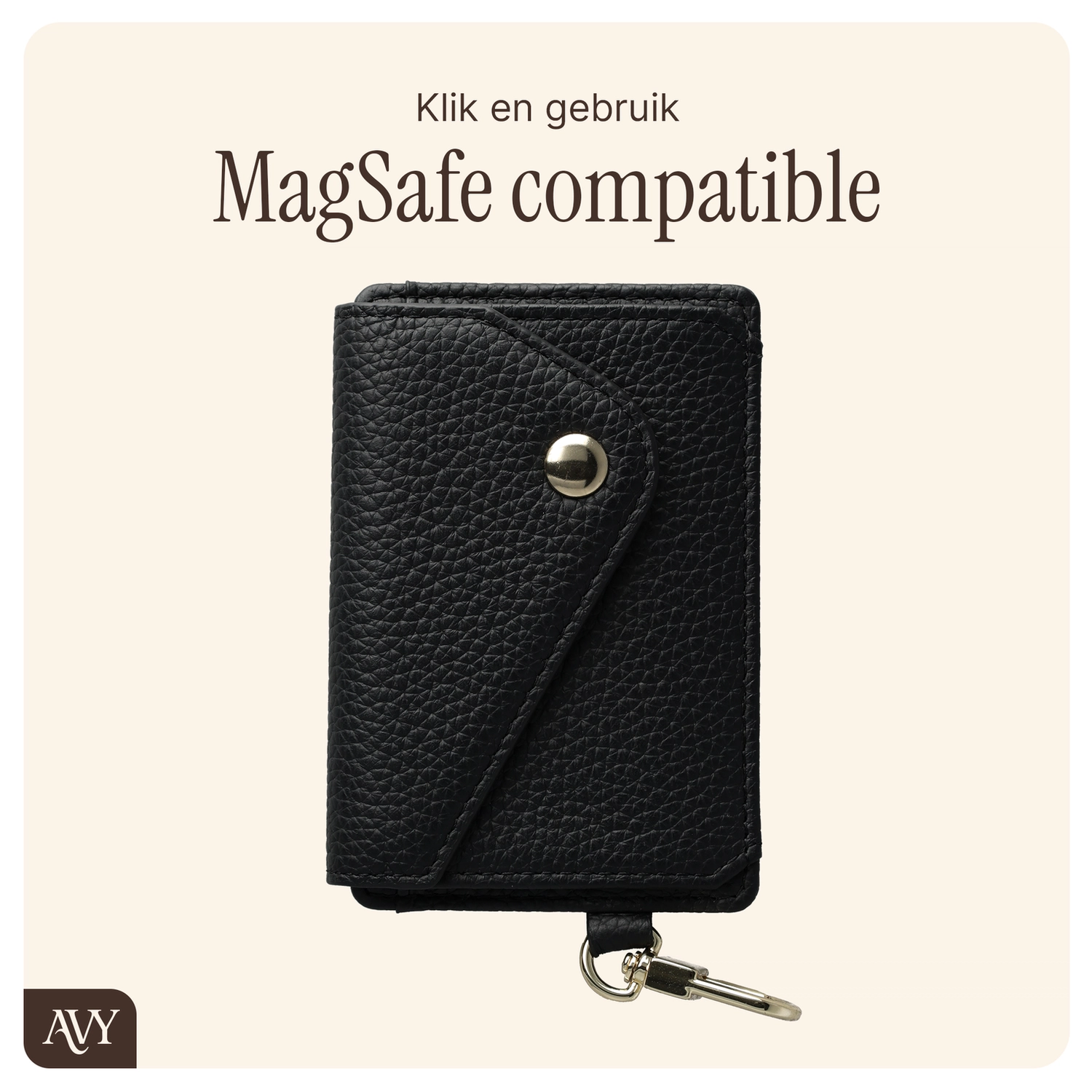 AVY Apple iPhone 15 - Statement Kit - Zwart - Leather Set afbeelding 11
