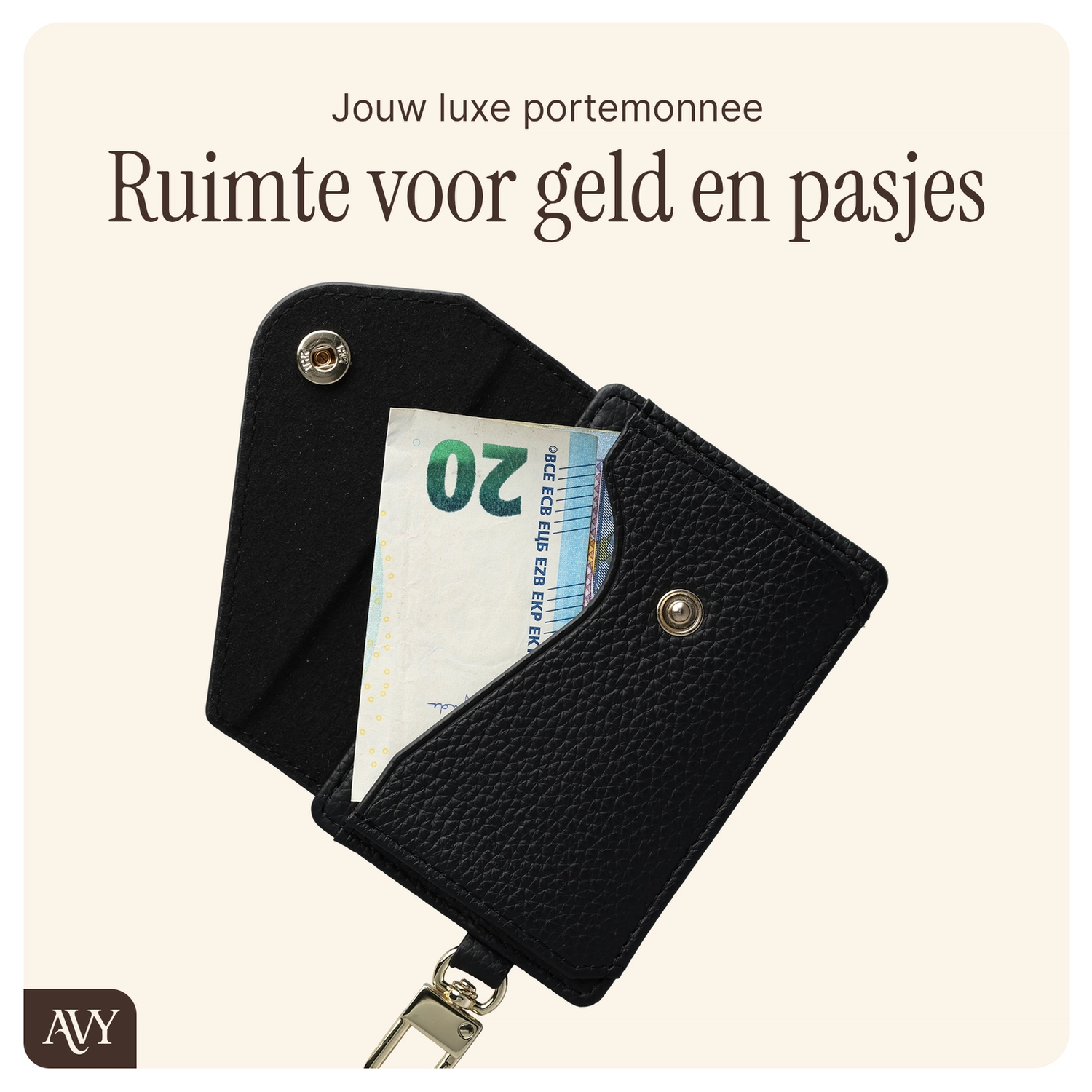 AVY Apple iPhone 15 - Statement Kit - Zwart - Leather Set afbeelding 12