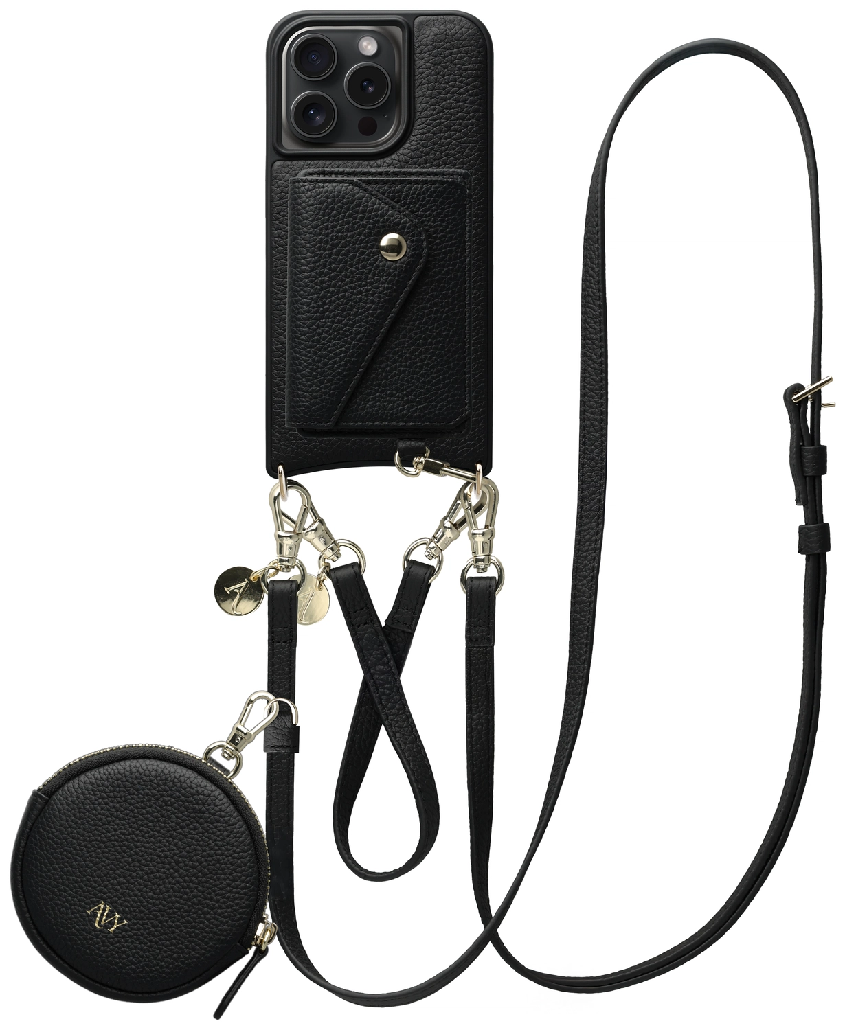 AVY Apple iPhone 14 Pro - Statement Kit - Zwart - Leather Set afbeelding 1