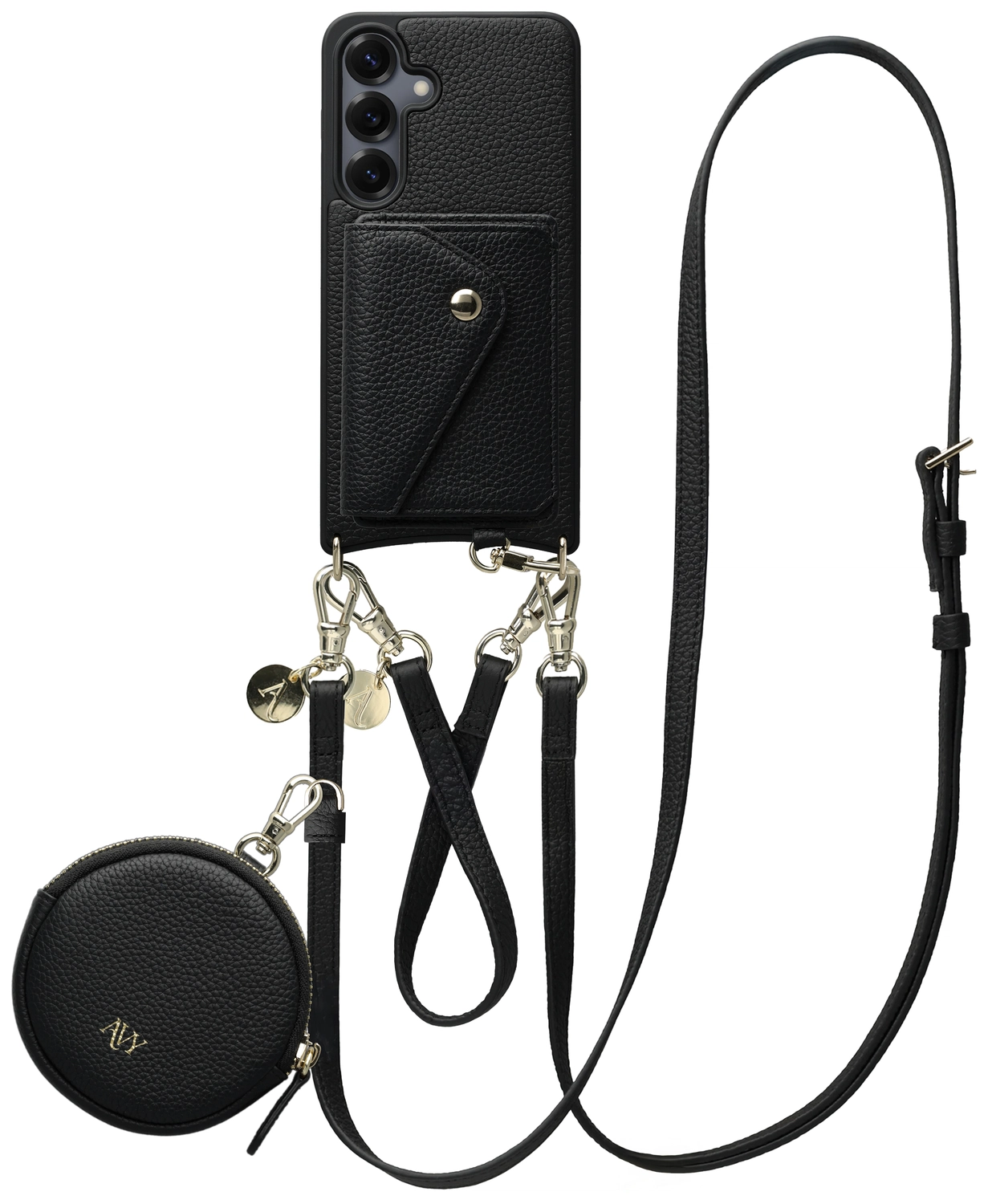 AVY Samsung S25 Plus / S24 Plus - Statement Kit - Zwart - Leather Set afbeelding 1