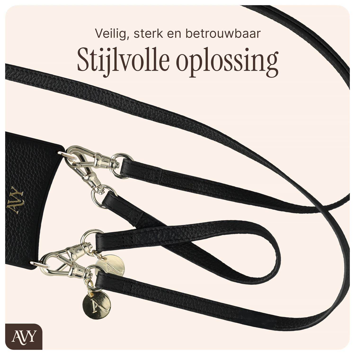 AVY Samsung S25 Plus / S24 Plus - Statement Kit - Zwart - Leather Set afbeelding 12