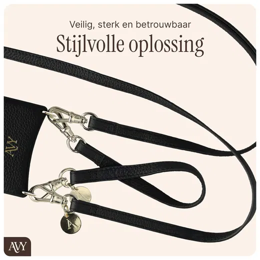 AVY Samsung S25 Plus / S24 Plus - Statement Kit - Zwart - Leather Set afbeelding 12