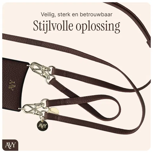 AVY Apple iPhone 16 - Statement Kit - Chocolate - Leather Set afbeelding 13