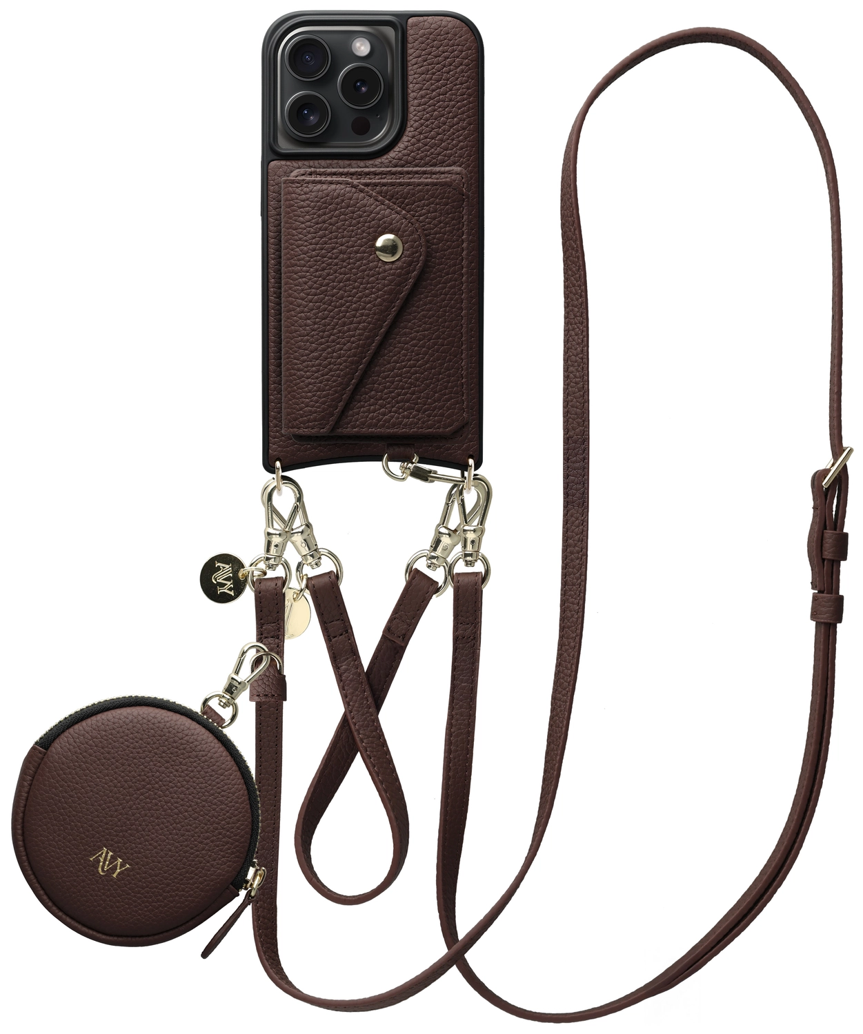 AVY Apple iPhone 15 Pro - Statement Kit - Chocolate - Leather Set afbeelding 1