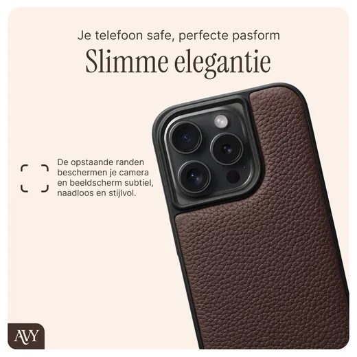 AVY Apple iPhone 14 Pro - Statement Kit - Chocolate - Leather Set afbeelding 5