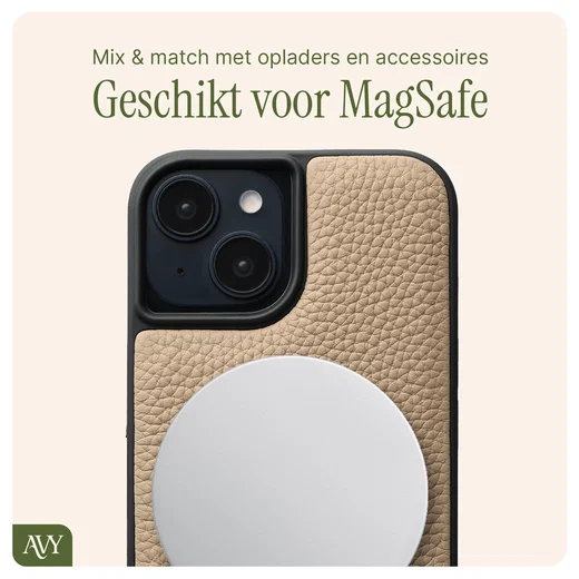 AVY Apple iPhone 15 - Statement Kit - Beige - Leather Set afbeelding 8