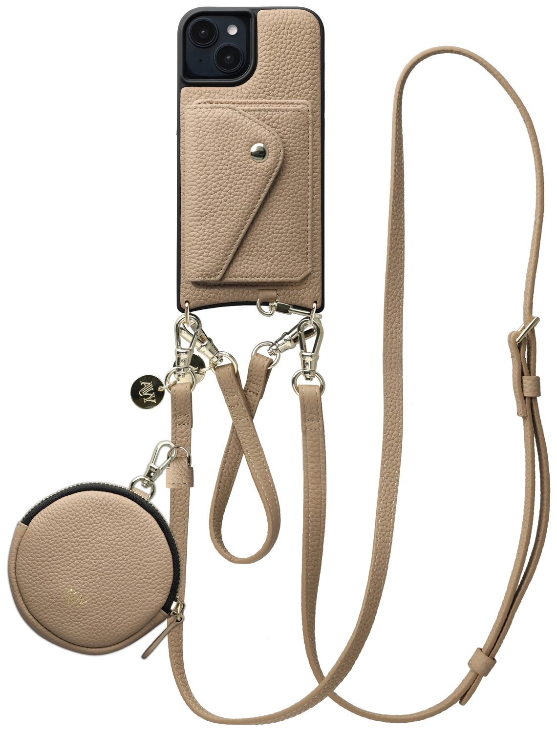 AVY Apple iPhone 14 / 13 - Statement Kit - Beige - Leather Set afbeelding 1