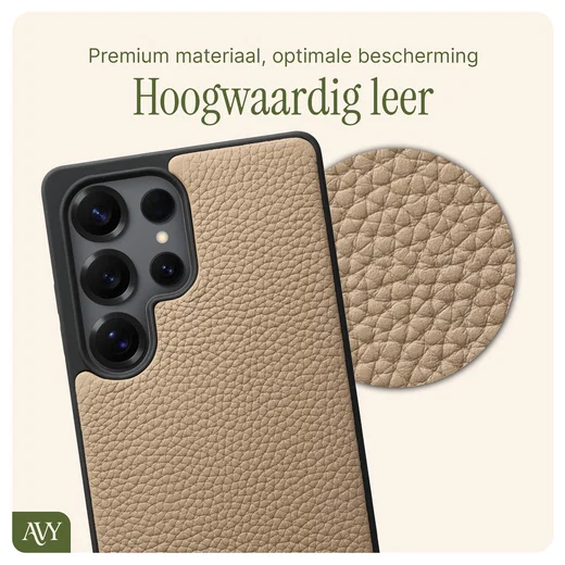AVY Samsung Galaxy S25 Ultra - Statement Kit - Beige - Leather Set afbeelding 5