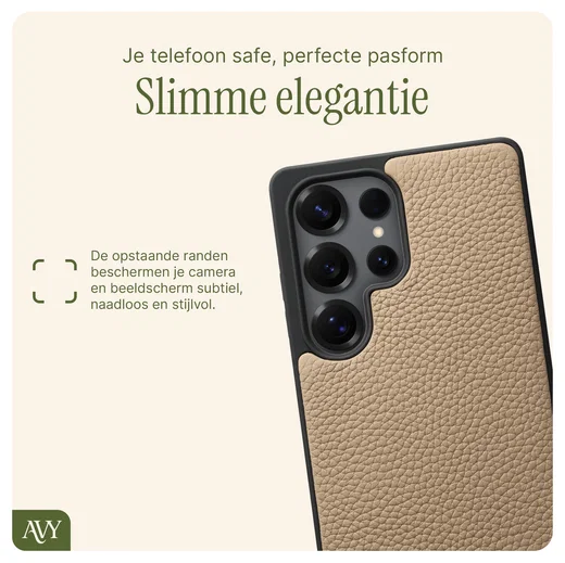 AVY Samsung Galaxy S25 Ultra - Statement Kit - Beige - Leather Set afbeelding 6