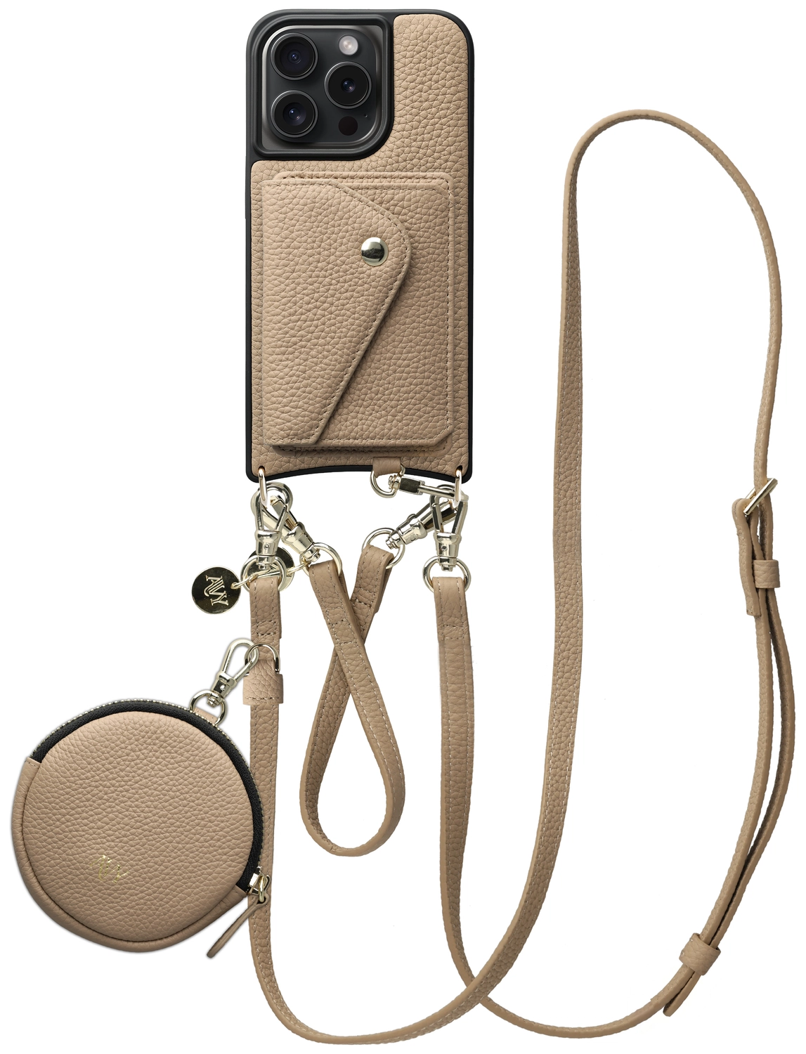 AVY Apple iPhone 15 Pro Max - Statement Kit - Beige - Leather Set afbeelding 1