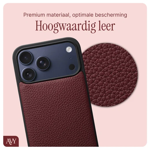 AVY Apple iPhone 17 Pro Max - Statement Kit - Burgundy - Leather Set afbeelding 6