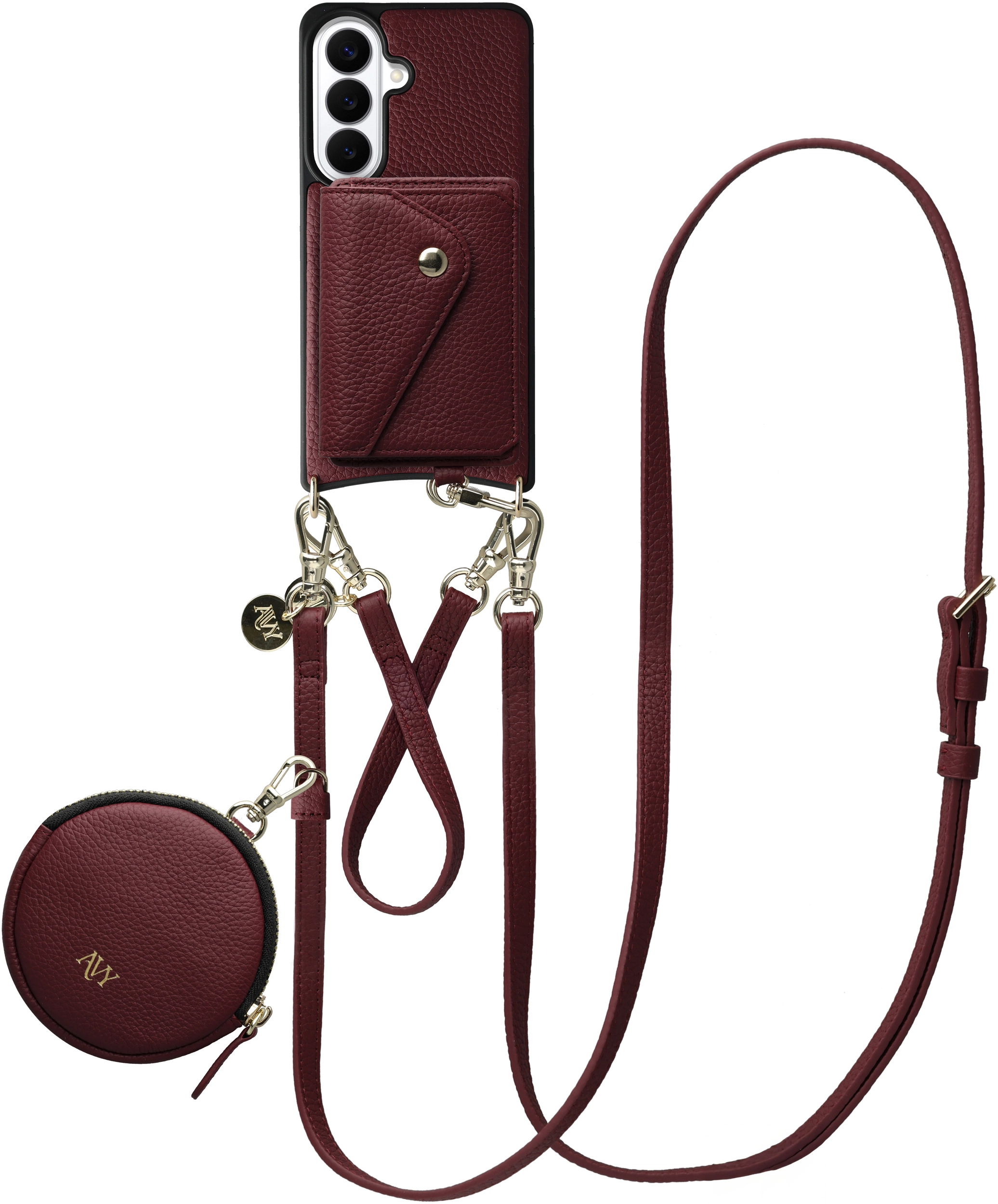 AVY Samsung Galaxy S26 Plus - Statement Kit - Burgundy - Leather Set afbeelding 1