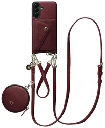 AVY Samsung Galaxy A56 - Statement Kit - Burgundy - Leather Set afbeelding