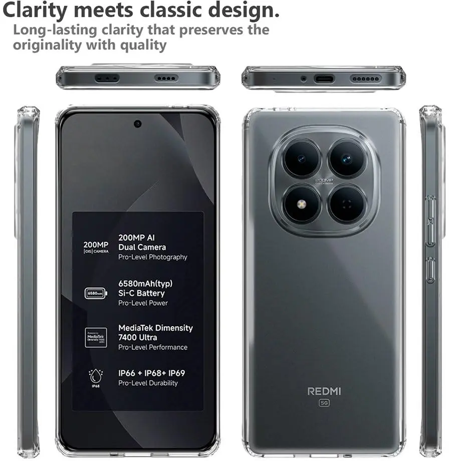 Xiaomi Redmi Note 15 4G Hoesje Dun TPU Back Cover Transparant afbeelding 8