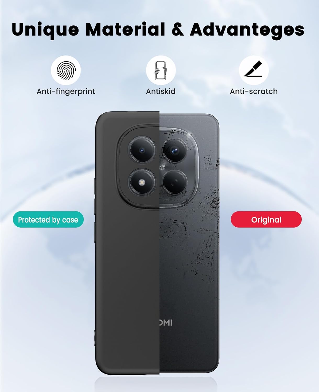 Xiaomi Redmi Note 15 Pro 4G Hoesje Dun TPU Back Cover Matte Zwart afbeelding 7