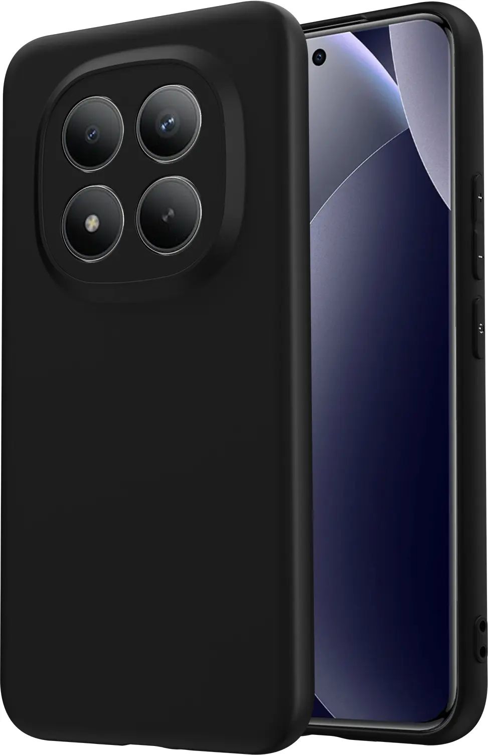 Xiaomi Redmi Note 15 Pro Plus Hoesje Dun TPU Back Cover Matte Zwart afbeelding 2