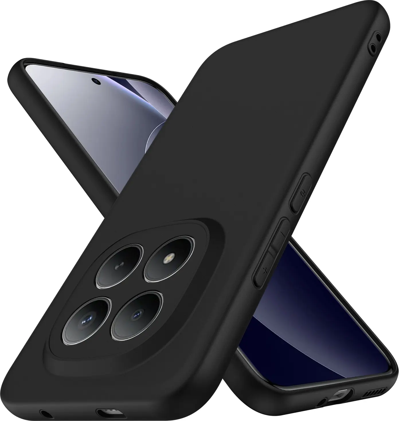 Xiaomi Redmi Note 15 Pro Plus Hoesje Dun TPU Back Cover Matte Zwart afbeelding 1