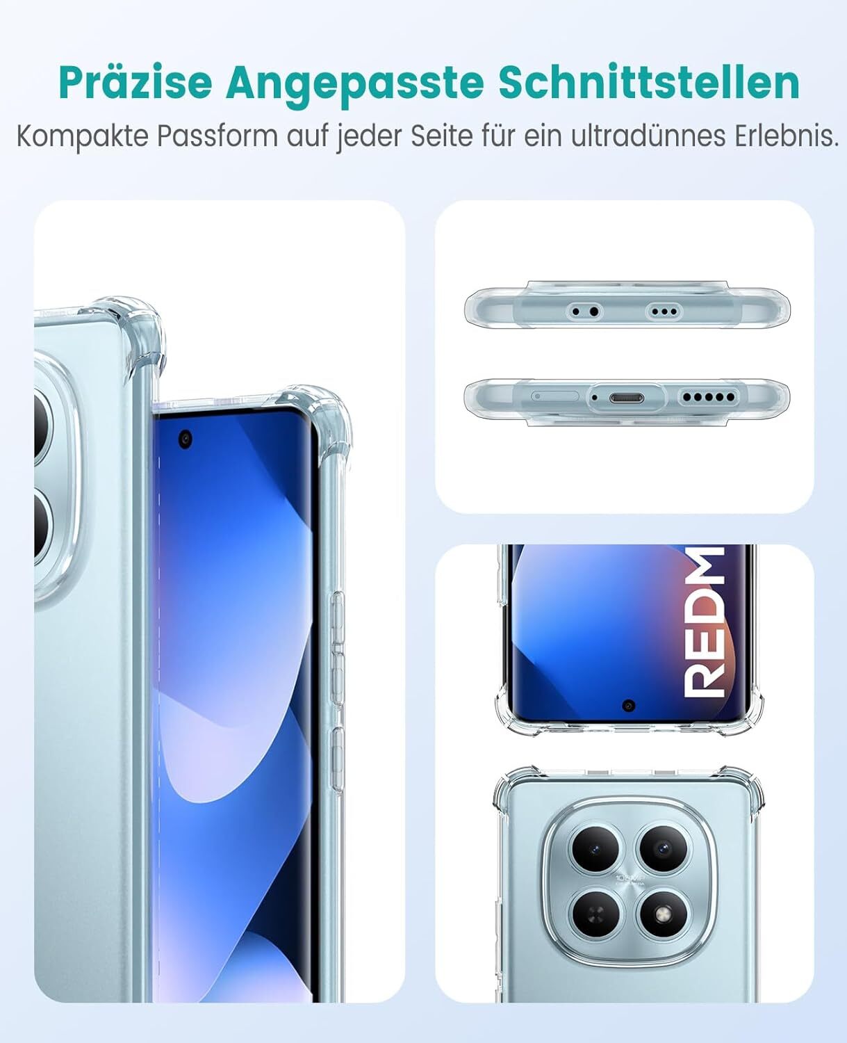 Xiaomi Redmi Note 15 4G Hoesje Schokbestendig en Dun TPU Back Cover Transparant afbeelding 7
