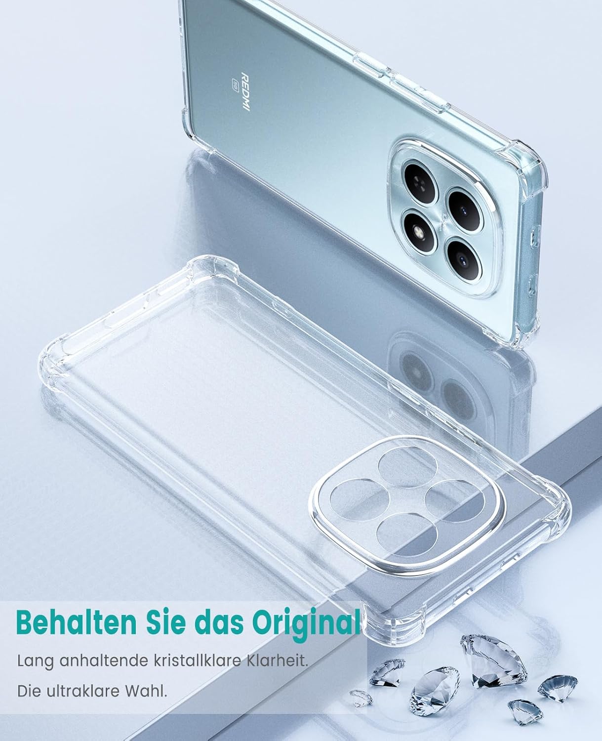 Xiaomi Redmi Note 15 5G Hoesje Schokbestendig en Dun TPU Back Cover Transparant afbeelding 6