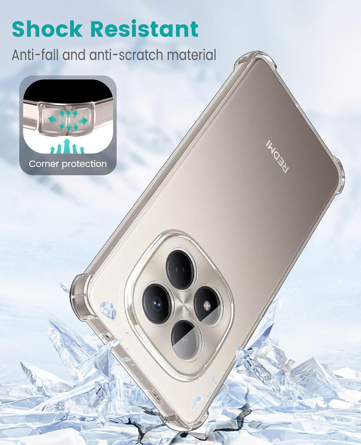 Xiaomi Redmi Note 15 Pro 4G Hoesje Schokbestendig Dun TPU Back Cover Transparant afbeelding 4