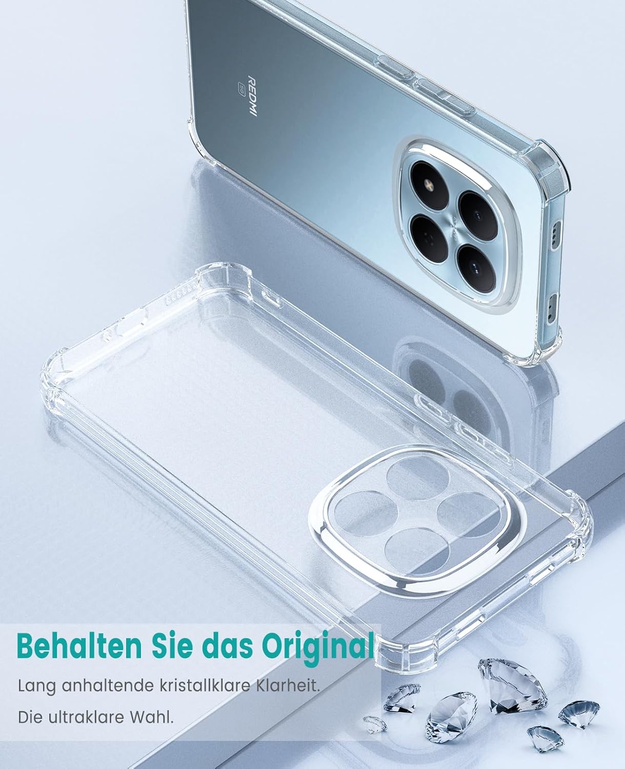 Redmi Note 15 Pro 5G Hoesje Schokbestendig en Dun TPU Back Cover Transparant afbeelding 6