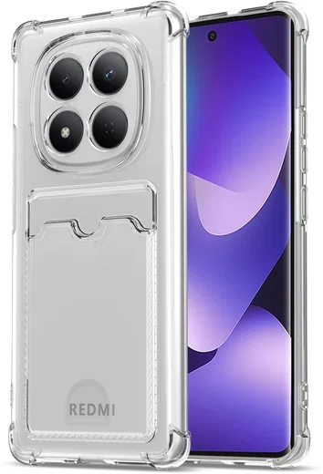 Xiaomi Redmi Note 15 4G Hoesje Dun TPU met Pasjeshouder Back Cover Transparant afbeelding 2