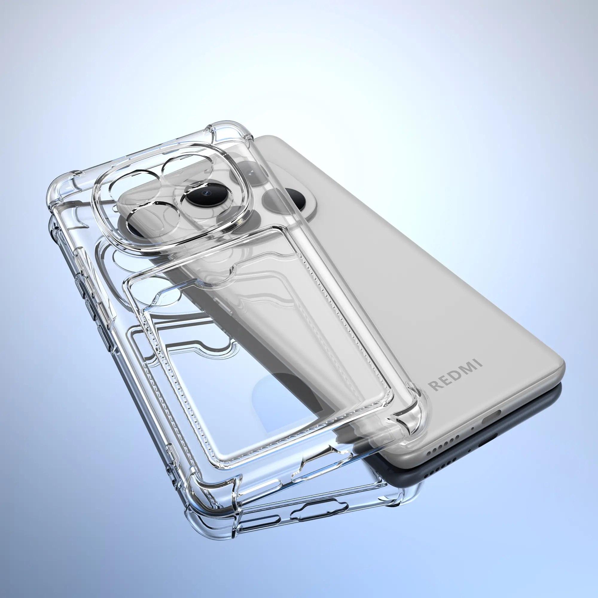 Xiaomi Redmi Note 15 4G Hoesje Dun TPU met Pasjeshouder Back Cover Transparant afbeelding 7