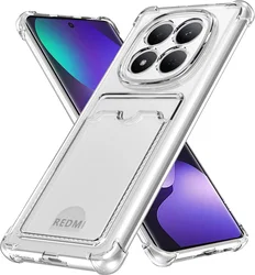 Xiaomi Redmi Note 15 4G Hoesje Dun TPU met Pasjeshouder Back Cover Transparant afbeelding