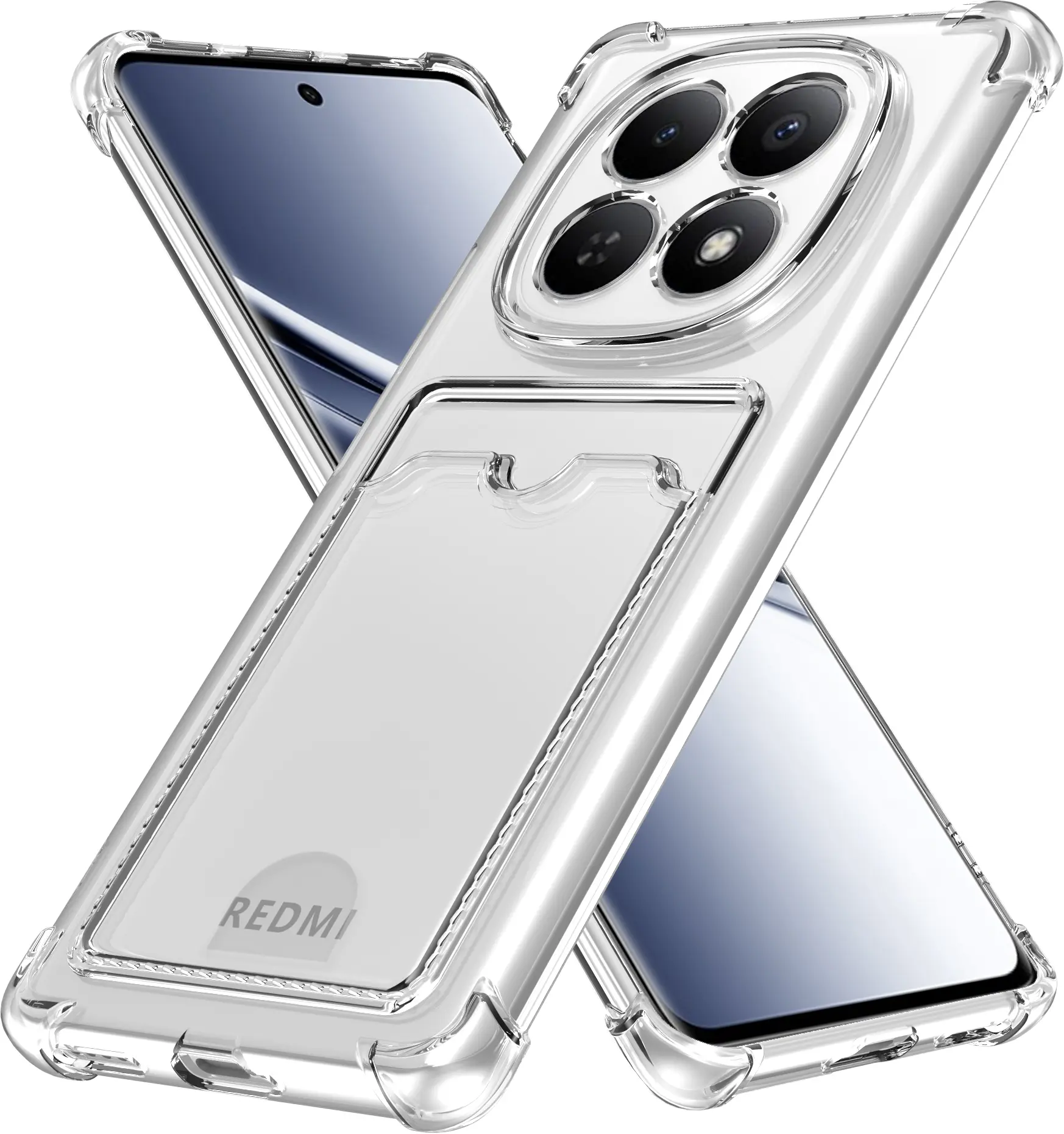 Xiaomi Redmi Note 15 5G Hoesje Dun TPU met Pasjeshouder Back Cover Transparant afbeelding 2