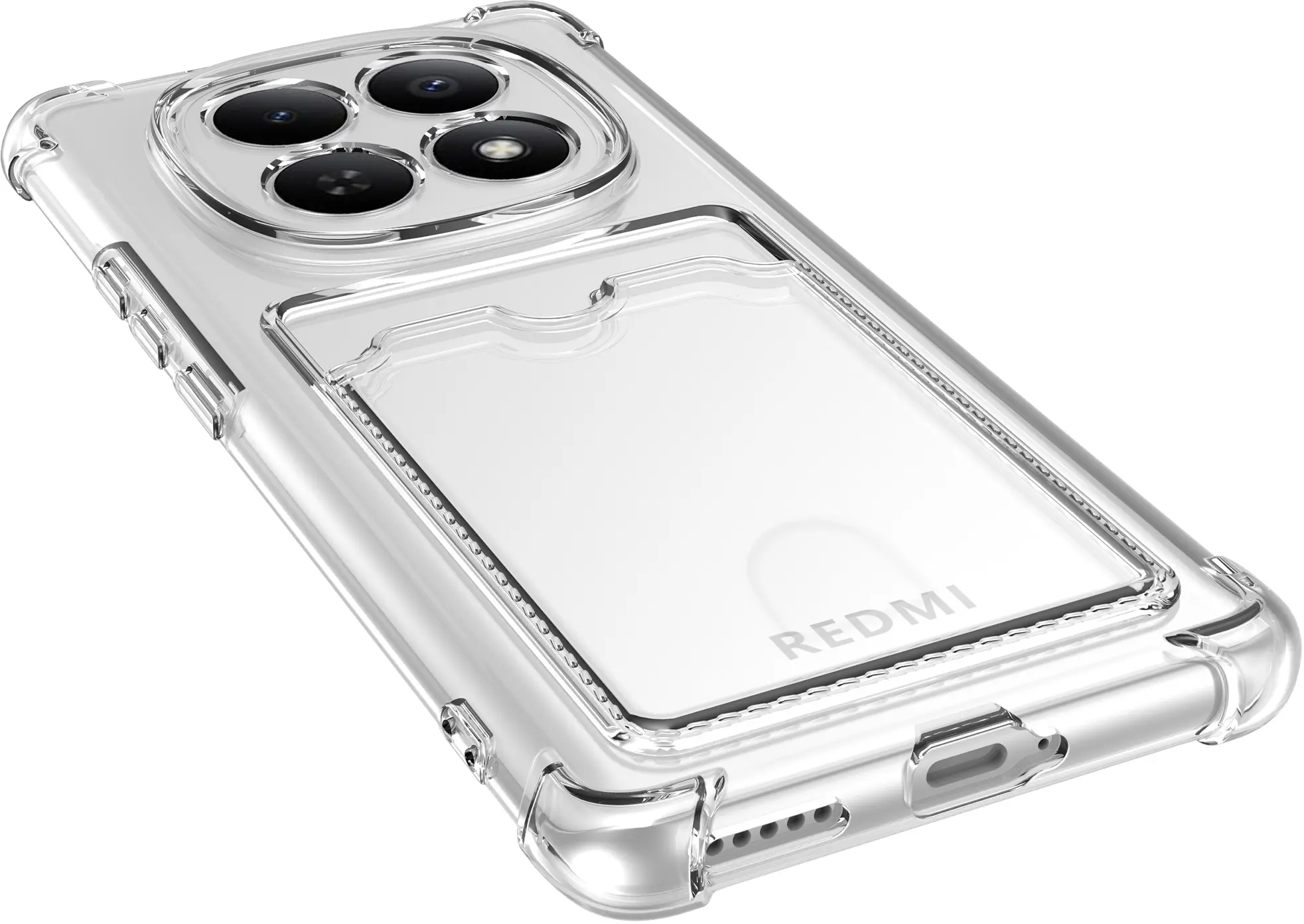 Xiaomi Redmi Note 15 5G Hoesje Dun TPU met Pasjeshouder Back Cover Transparant afbeelding 6