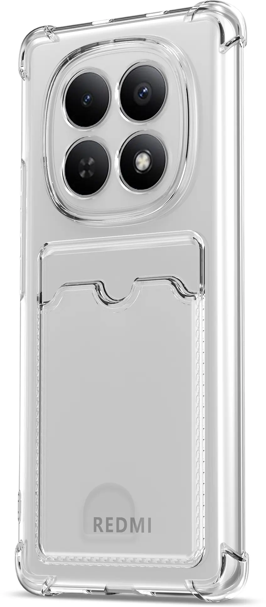 Xiaomi Redmi Note 15 5G Hoesje Dun TPU met Pasjeshouder Back Cover Transparant afbeelding 3