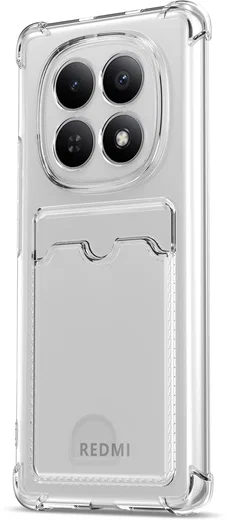 Xiaomi Redmi Note 15 5G Hoesje Dun TPU met Pasjeshouder Back Cover Transparant afbeelding 3