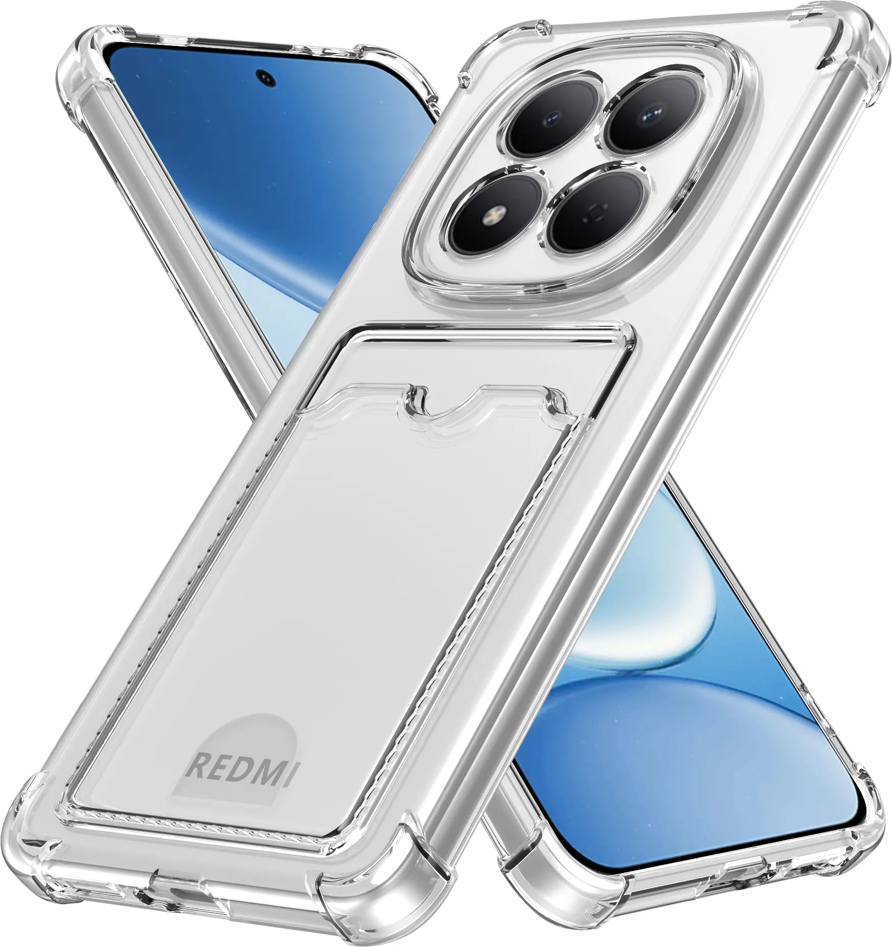 Xiaomi Redmi Note 15 Pro 4G Hoesje Dun TPU Pasjeshouder Back Cover Transparant afbeelding 1