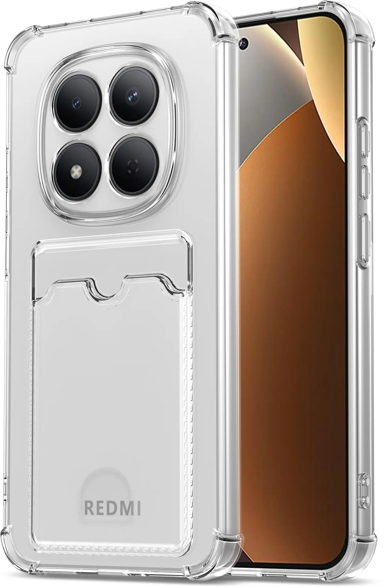 Xiaomi Redmi Note 15 Pro 5G Hoesje Dun TPU Pasjeshouder Back Cover Transparant afbeelding 2