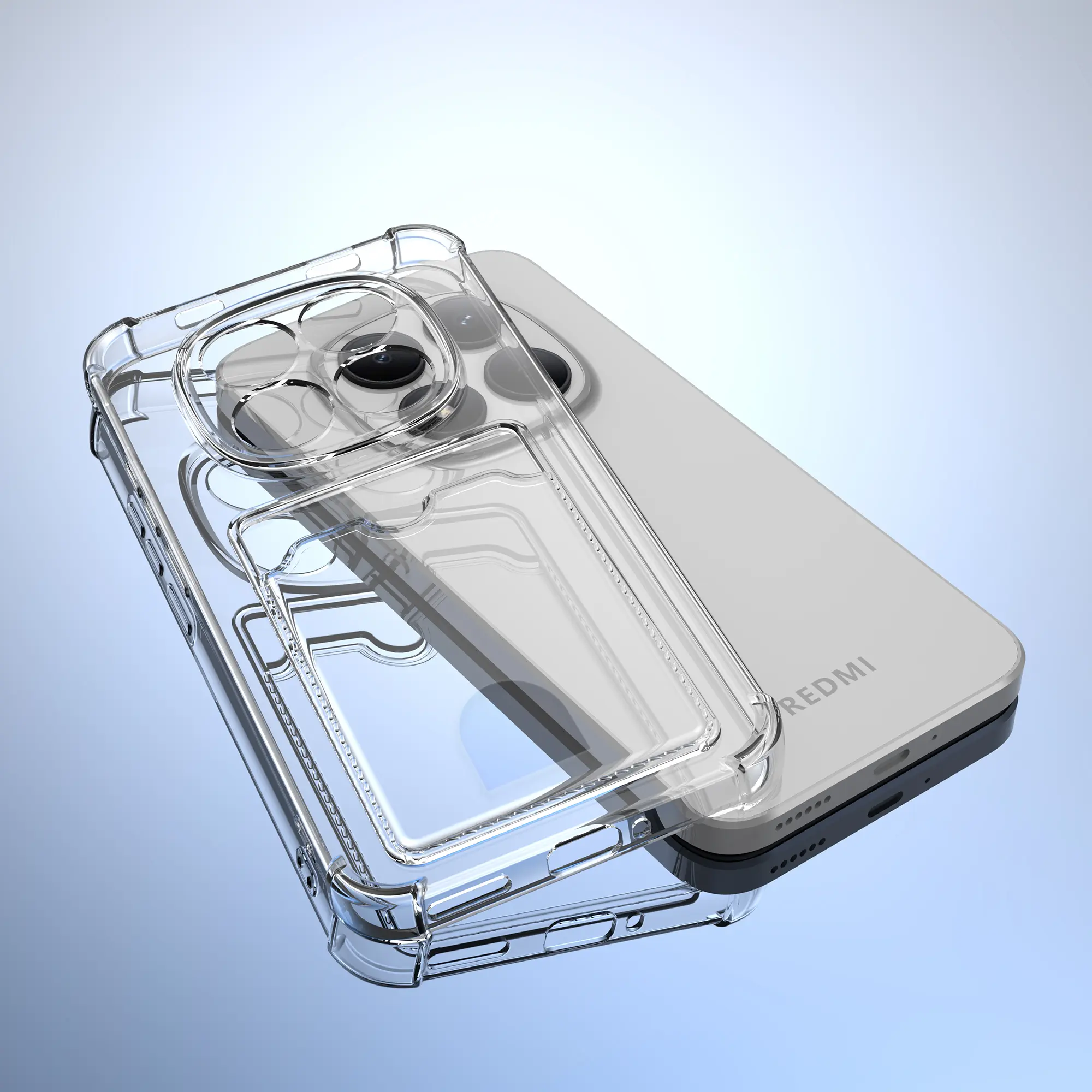 Xiaomi Redmi Note 15 Pro 5G Hoesje Dun TPU Pasjeshouder Back Cover Transparant afbeelding 8