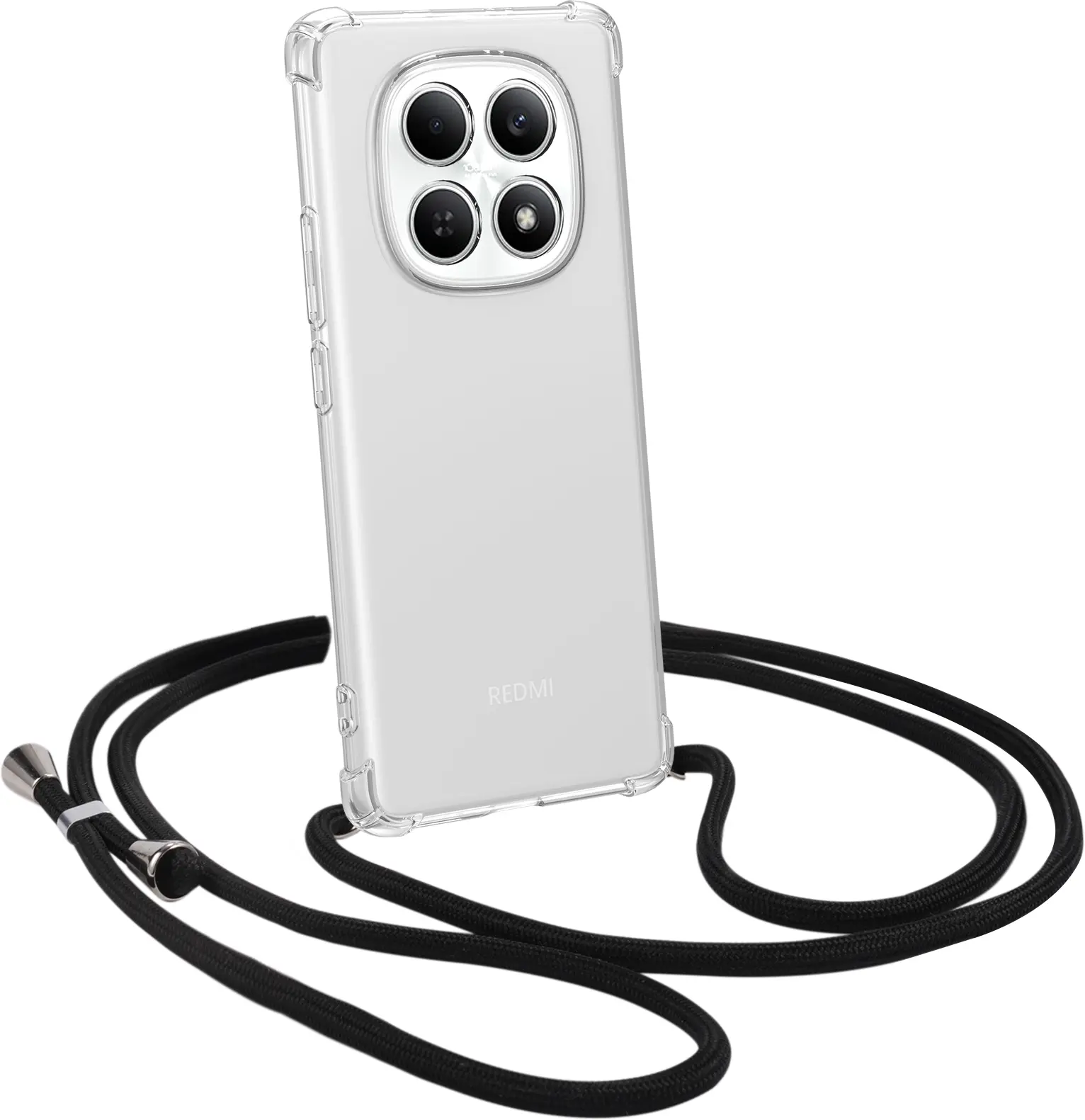 Xiaomi Redmi Note 15 4g Hoesje met Koord Schokbestendig TPU Transparant afbeelding 1