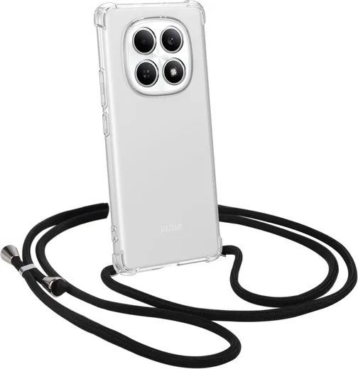Xiaomi Redmi Note 15 4g Hoesje met Koord Schokbestendig TPU Transparant afbeelding 1
