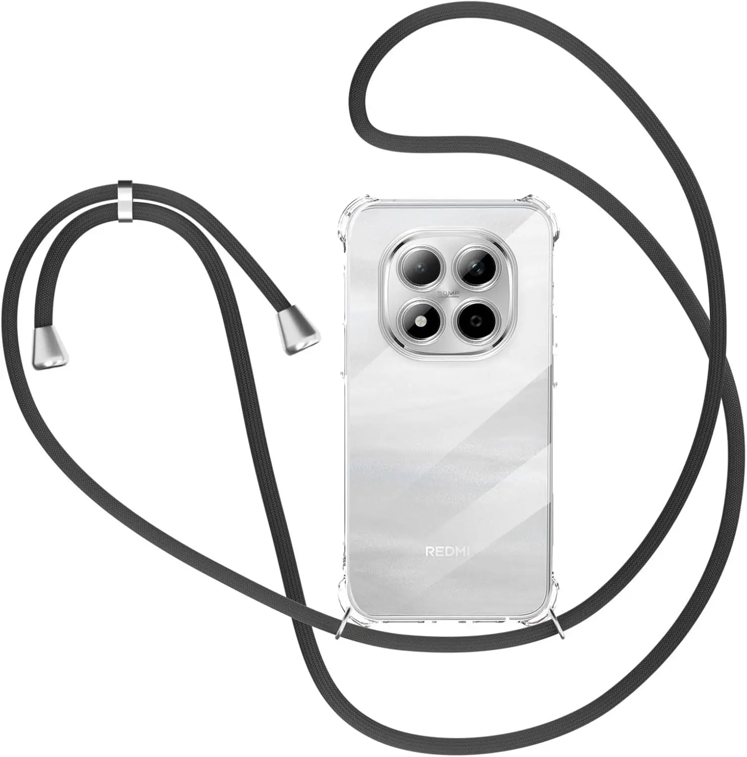 Xiaomi Redmi Note 15 Pro Plus Hoesje met Koord Schokbestendig TPU Transparant afbeelding 1