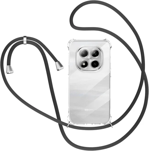 Xiaomi Redmi Note 15 Pro Plus Hoesje met Koord Schokbestendig TPU Transparant afbeelding 1