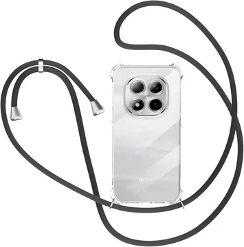 Xiaomi Redmi Note 15 Pro Plus Hoesje met Koord Schokbestendig TPU Transparant