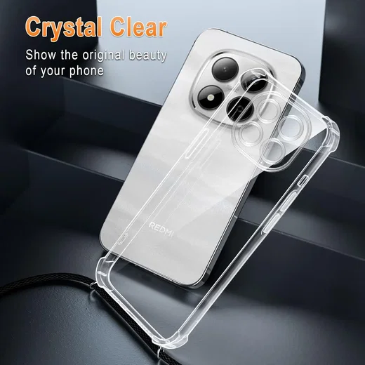 Xiaomi Redmi Note 15 Pro Plus Hoesje met Koord Schokbestendig TPU Transparant afbeelding 4