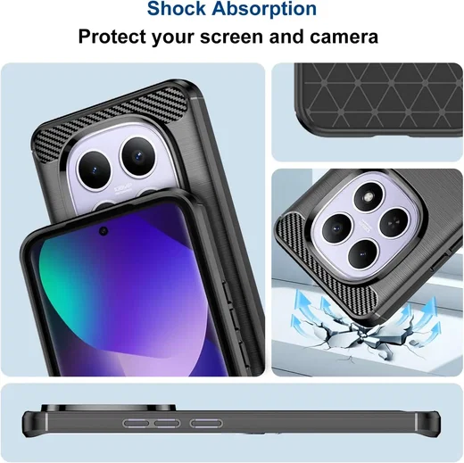 Xiaomi Redmi Note 15 4G Hoesje Geborsteld TPU Flexibele Back Cover Zwart afbeelding 6